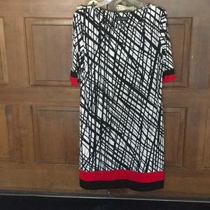 Ladies dress black and white